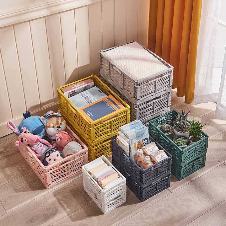 Springer Décor - Wholesale Storage Bin - Color Storage Crate, Assorted Colors, Large