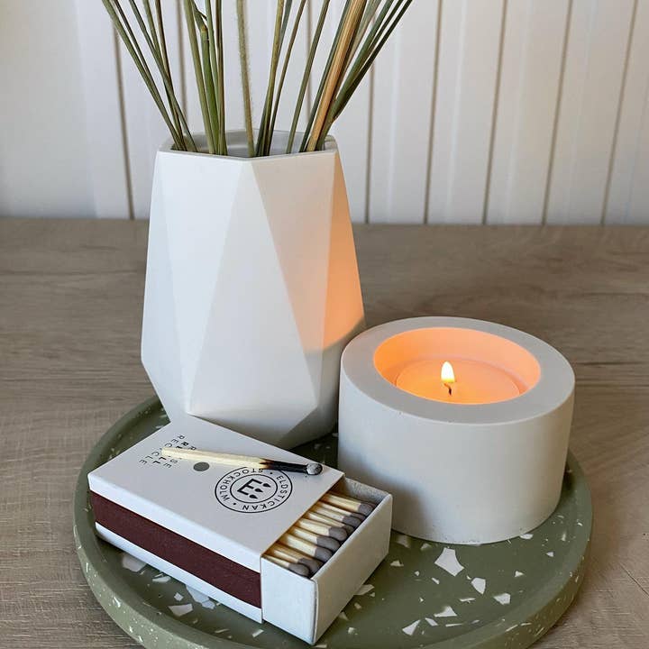 Sart Craft - Wholesale Candle Holder - SART CRAFT cylinder shape tealight holder White 4x7cm2