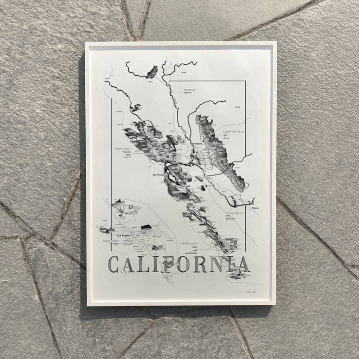 Brushery - Wholesale Map - California wine map1