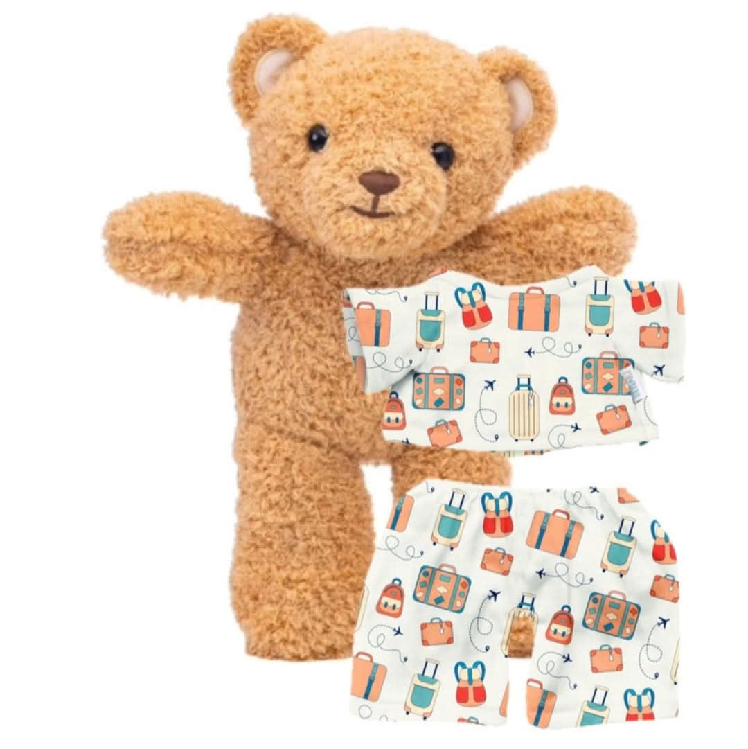 Zip N' Bear - Wholesale Stuffed/Plush Toy - Kids & Baby - Zippy the Bear + Zippy Pajamas (Raindrop Retreat)1