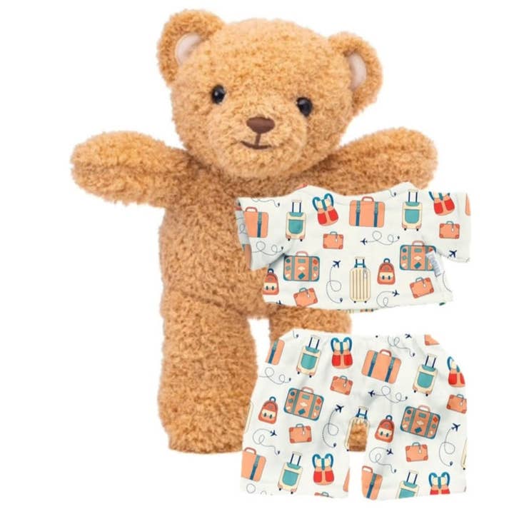 Zip N' Bear - Wholesale Stuffed/Plush Toy - Kids & Baby - Zippy the Bear + Zippy Pajamas (Raindrop Retreat)1