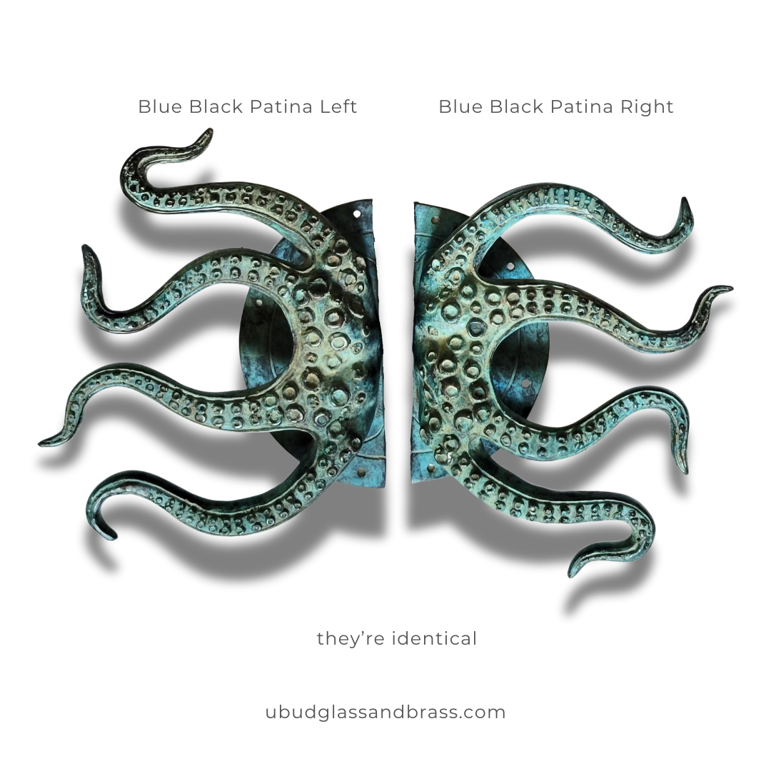 Ubud Glass – wholesale Knob/pull – Brass Octopus Door Handle – Solid Brass Entry Door Pull (Left or Right)16