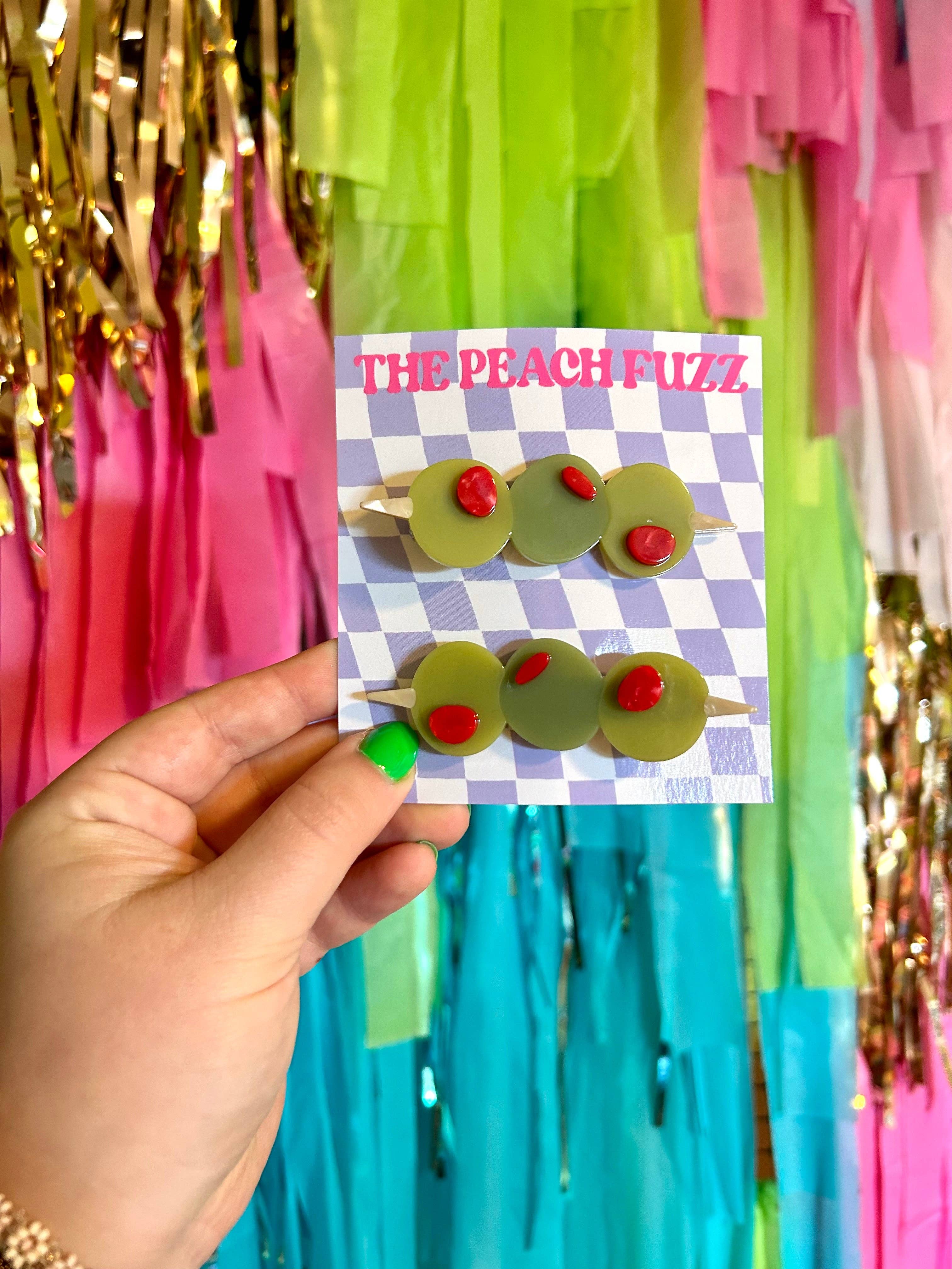 The Peach Fuzz - Wholesale Hair Accessories Set - Women's - Stuffed Olive Hair Clip Set12