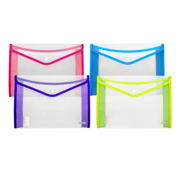 Porte-documents à rabat en V transparent A4/Lettre pour la vente par BAZIC Products
