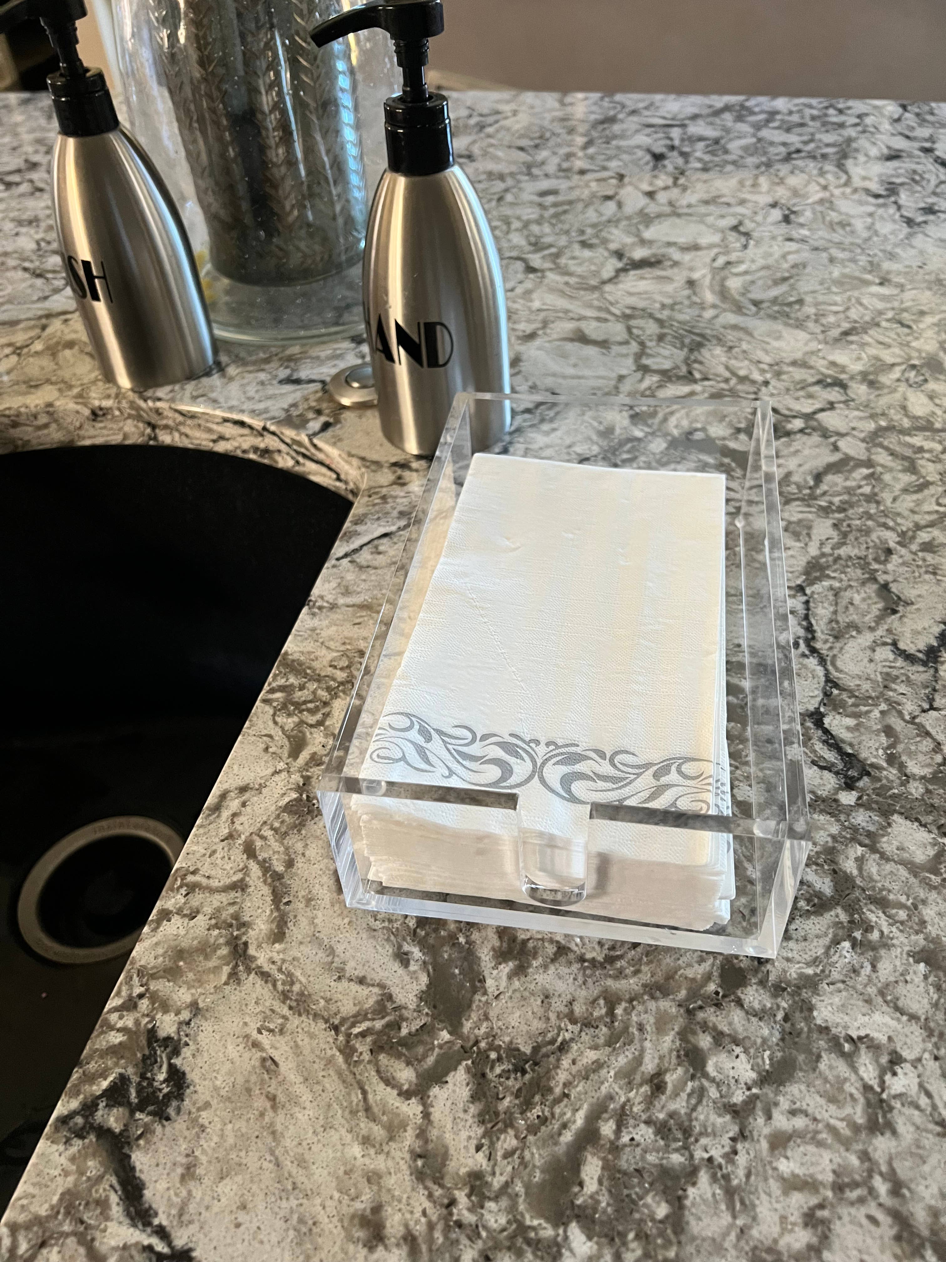 CJ Gift Goddess – wholesale Servetthållare – Hållare för gästhanddukar i klar akryl5