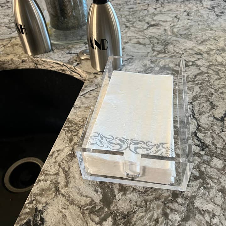 CJ Gift Goddess – wholesale Servetthållare – Hållare för gästhanddukar i klar akryl5