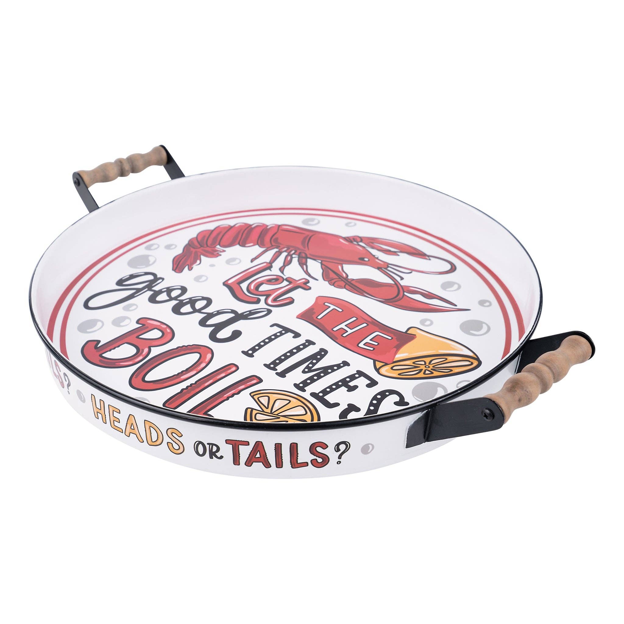 Glory Haus - Wholesale Serving Tray - Crawfish Good Times Boil Enamel Tray1