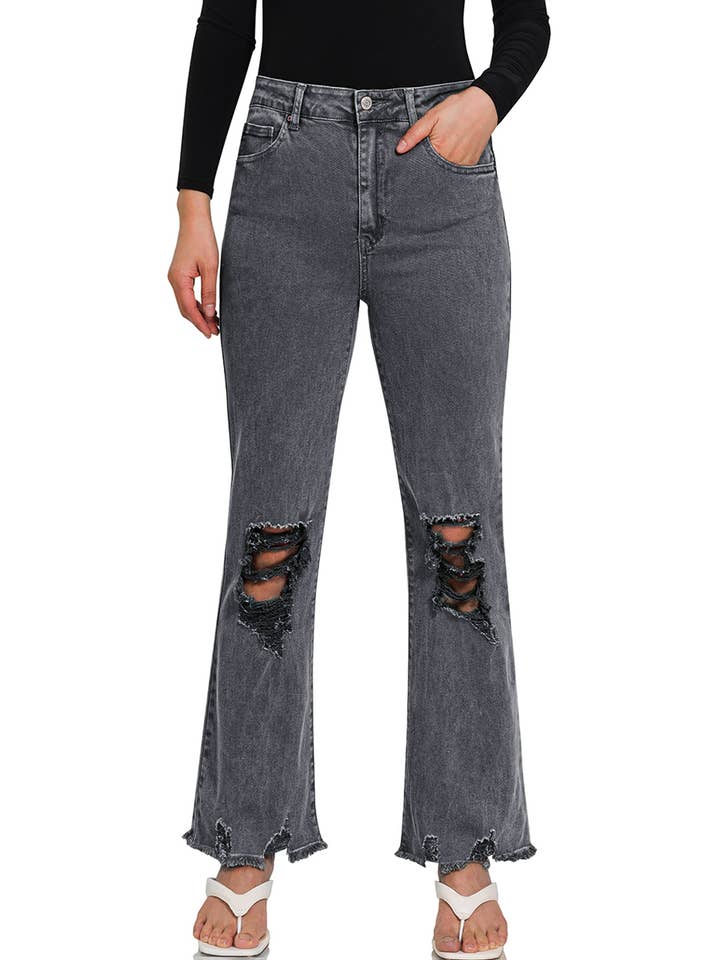 42POPS - Wholesale Jeans - Dames - Gewassen versleten denim jeans25