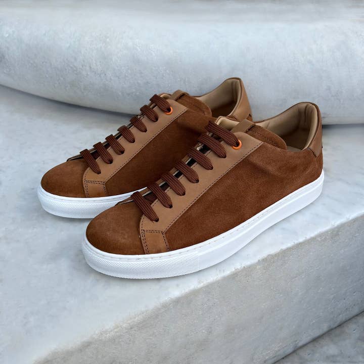 Otisopse – wholesale Vardagssneakers - Herr – Sneakers i mocka i tobaksfärg