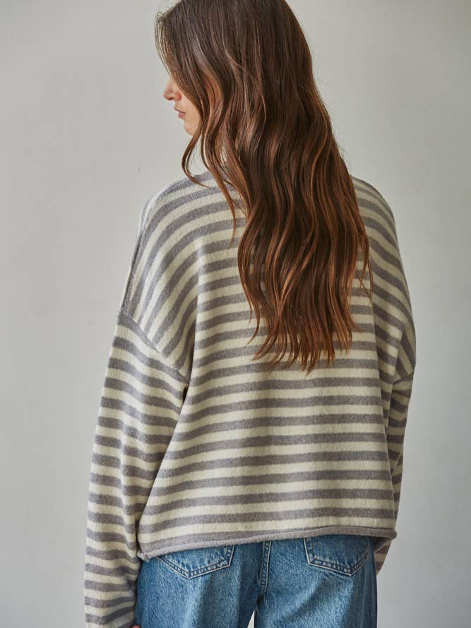 By Together - Wholesale Knit Sweater - Women's - W2537 | Knit Polyester Acrylic Striped Sweater Cardigan 19