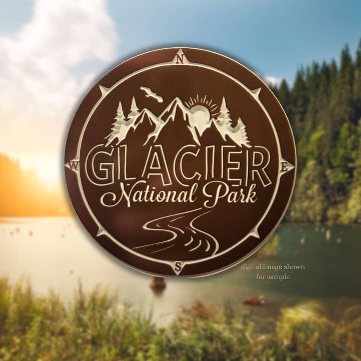 Panneau de Parcs Nationaux - Panneau circulaire en bois de 16 pouces pour la vente par Knotty Pine Woodworks