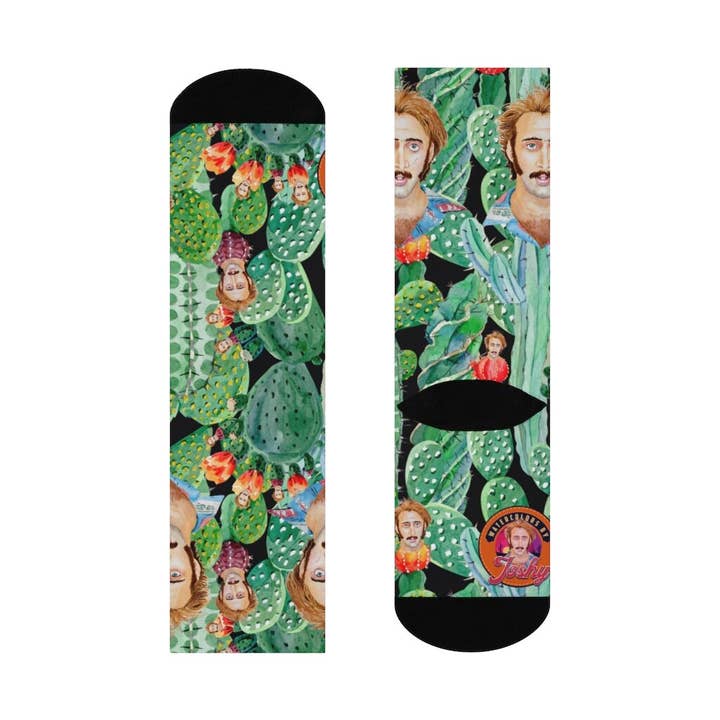 White Nicolas Cage "Raising Arizona" Cactus Trip Wearable WaterCol for wholesale on Faire
