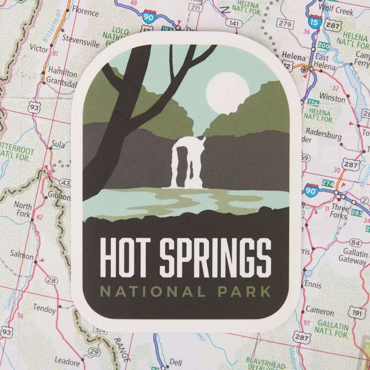Adesivo do Parque Nacional de Hot Springs por atacado de Vagabond Heart