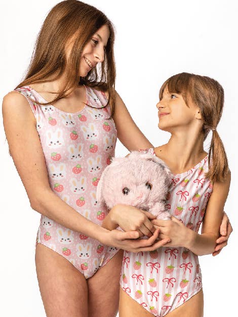 Strawberry Bunny & Bows Vice Versa Set for You & Your Bestie (Which One Will You Choose) for wholesale by Foxy's Leotards