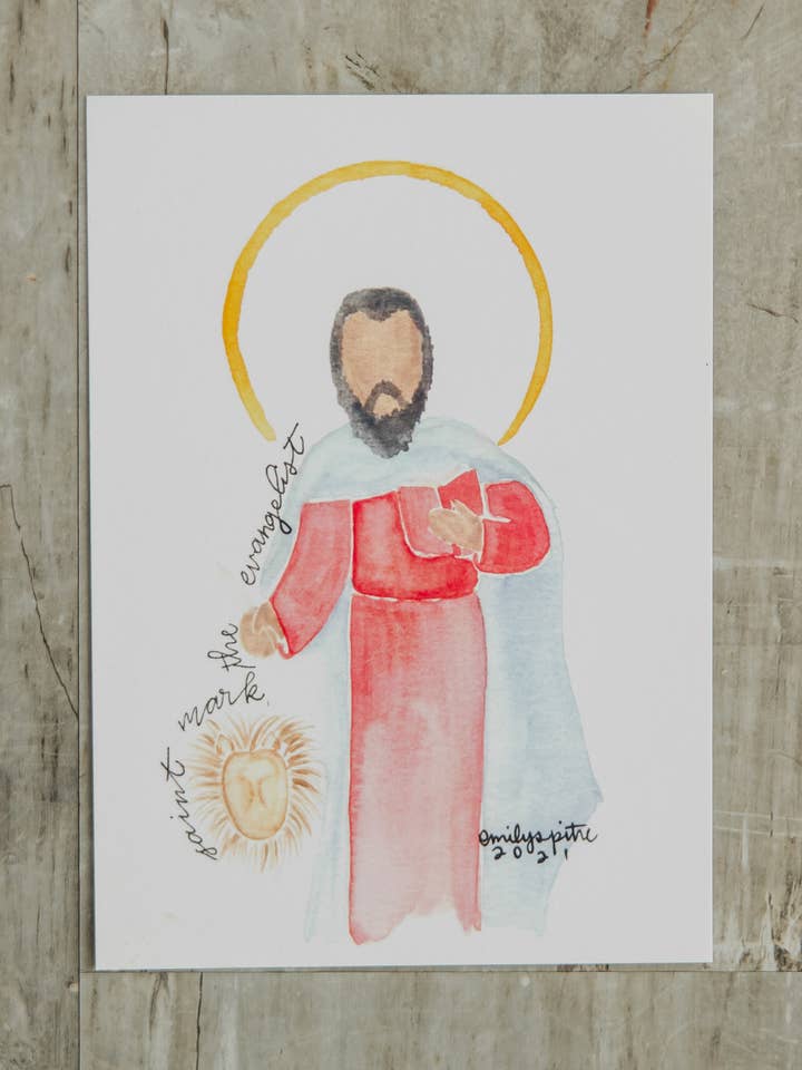 St. Mark the Evangelist - 5x7 Print for wholesale by Emily S Pitre Art