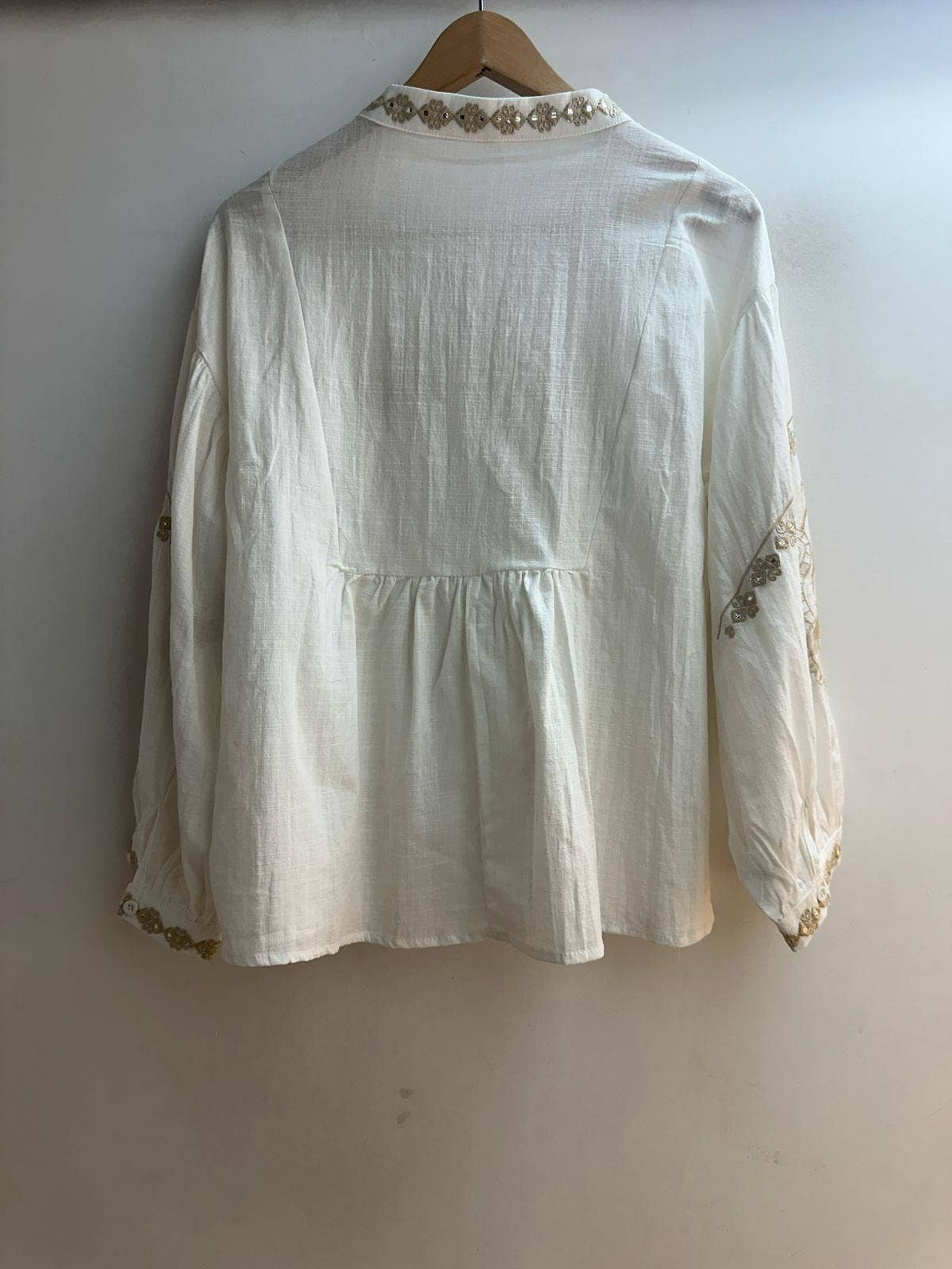 LORIANE - Venta al por mayor Blusa - Mujer - 6002 Blusa bohemia y ribeteada de algodón1