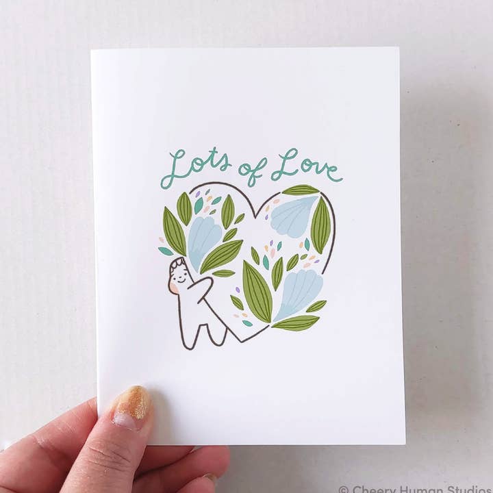 Lots of Love - Cartão de Amor e Amizade | Valentine por atacado de Cheery Human Studios