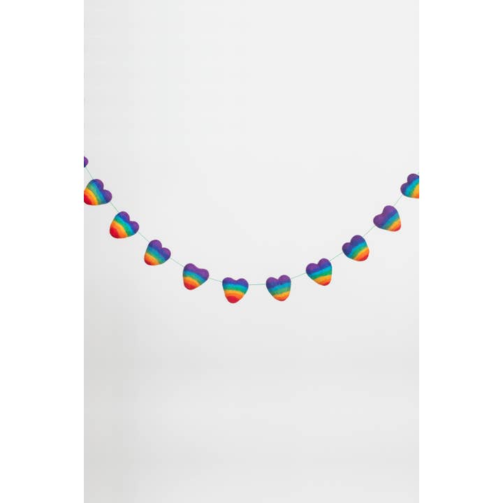 Lakhays Collection Inc. - Wholesale Bunting/Garland - Handmade Wool Rainbow Felt Tassel Garland Decoration