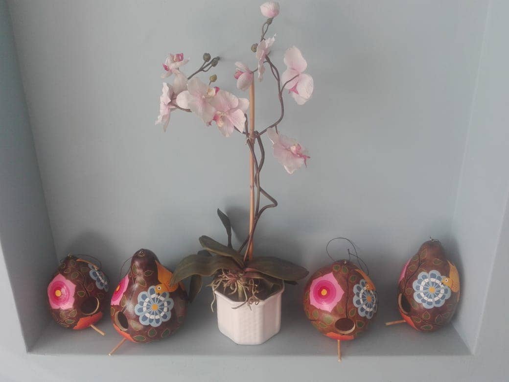 Blossom Inspirations - Wholesale Bird House - Floral Birdhouse Gourd3