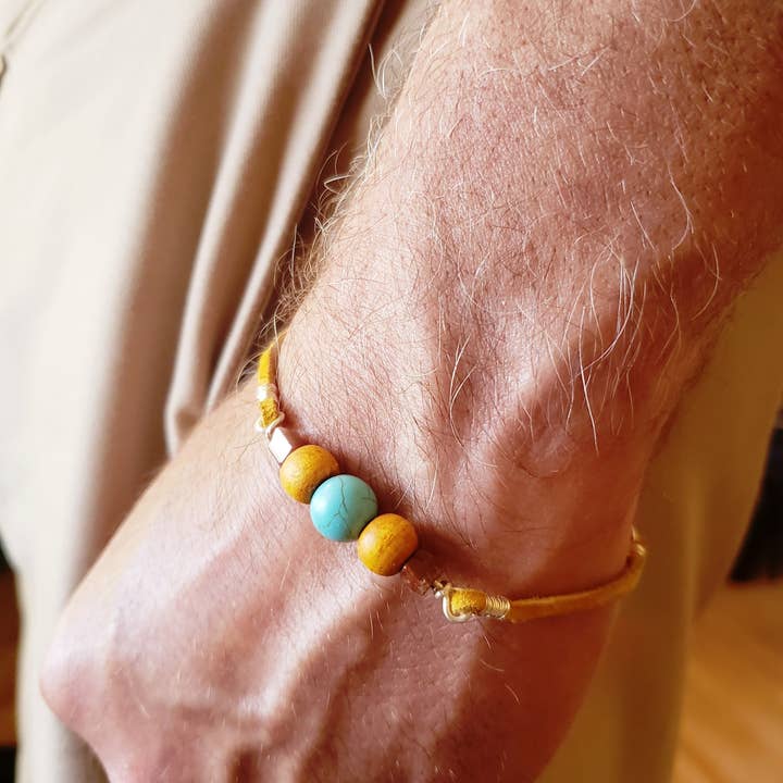 Gele armband voor heren voor wholesale door MINU Jewels