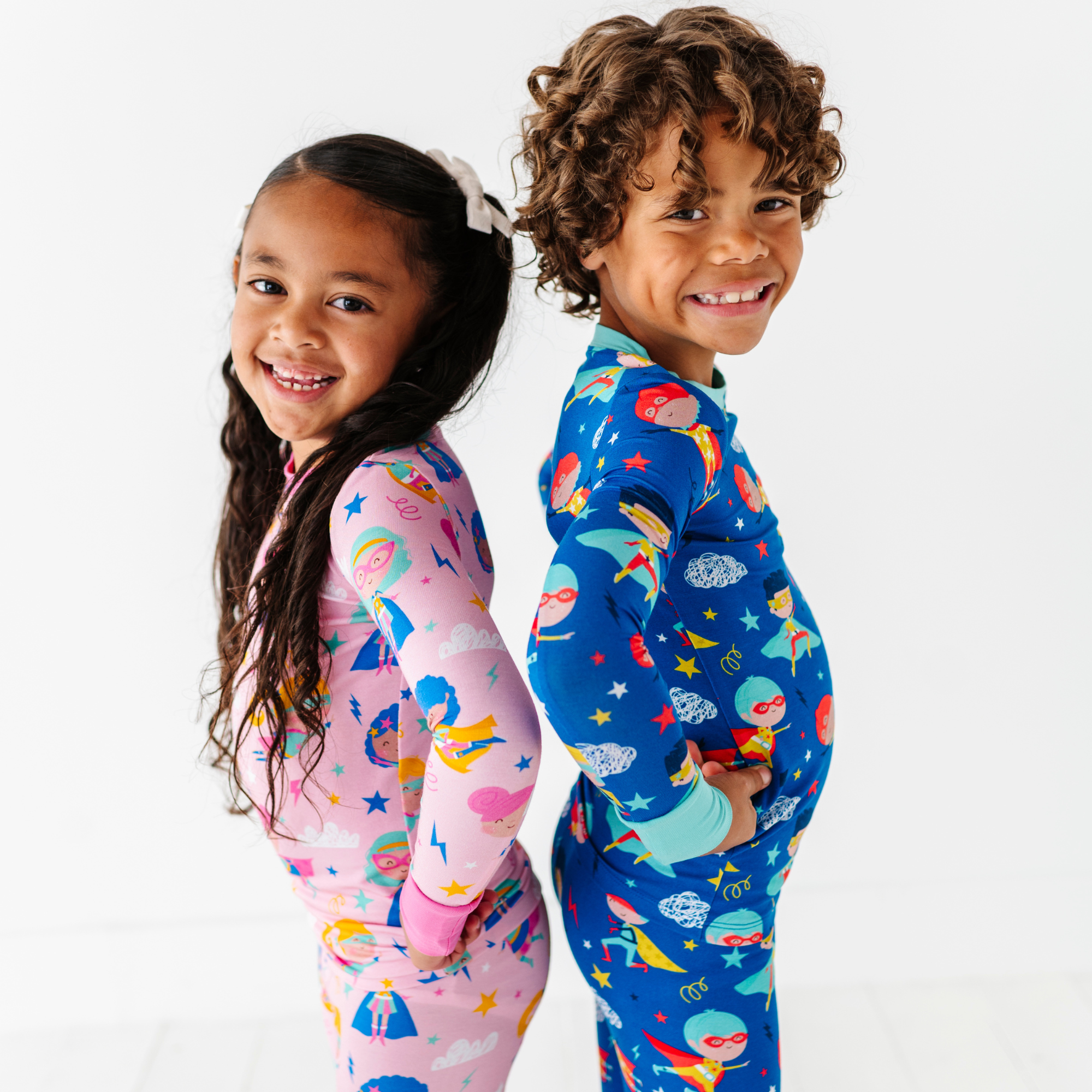 Kiki + Lulu – Conjunto de pijama - Crianças por atacado – Pijamas Confortáveis e Corajosos de Super-Heróis para Crianças7