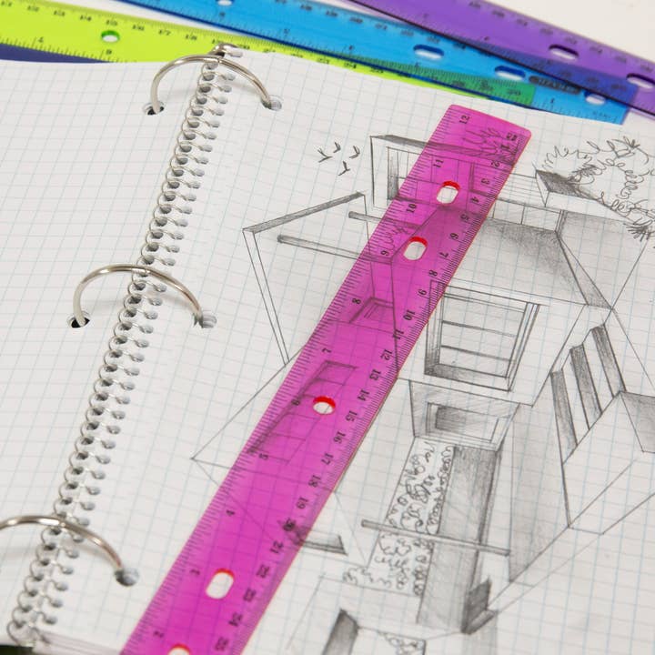 BAZIC Products - Wholesale Ruler - Jeweltones Color Ruler 12" (30cm)3