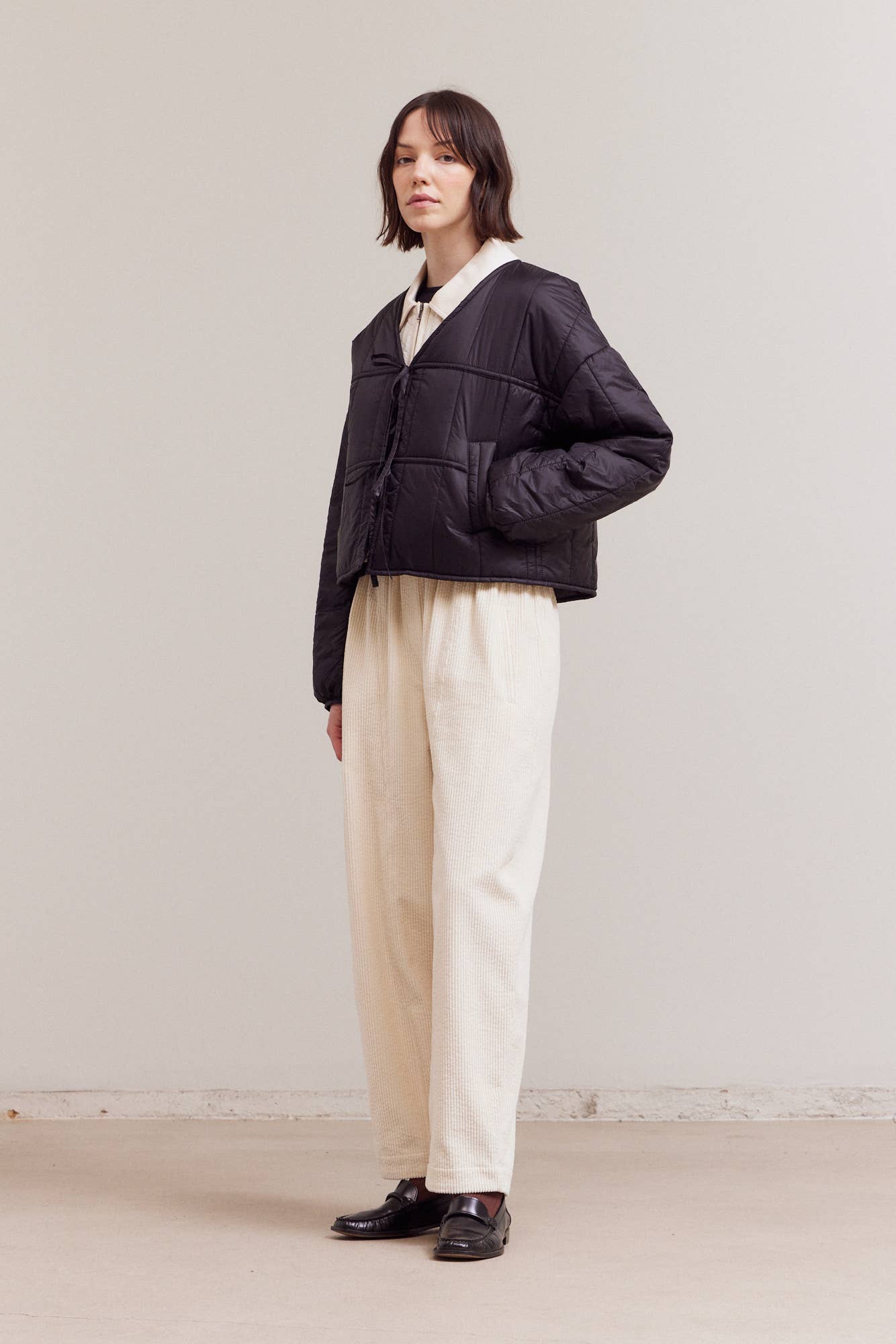 Grade & Gather - Wholesale Jacket - Women's - 80417 - FRONT TIE QUILTING JACKET2