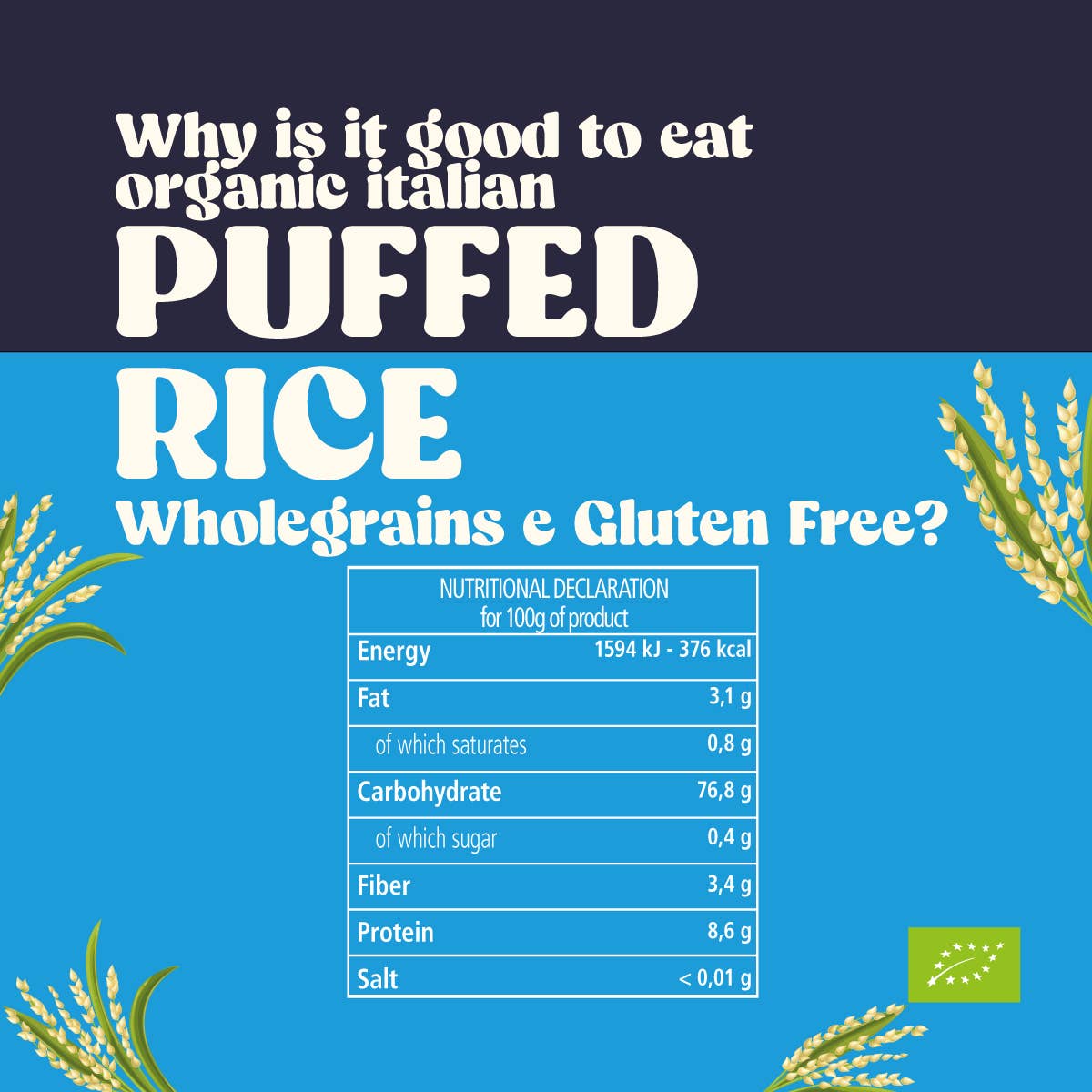 Stella Foods s.r.l. - Wholesale Rice - STELLA Organic Gluten-Free Wholemeal Puffed Rice 100g2