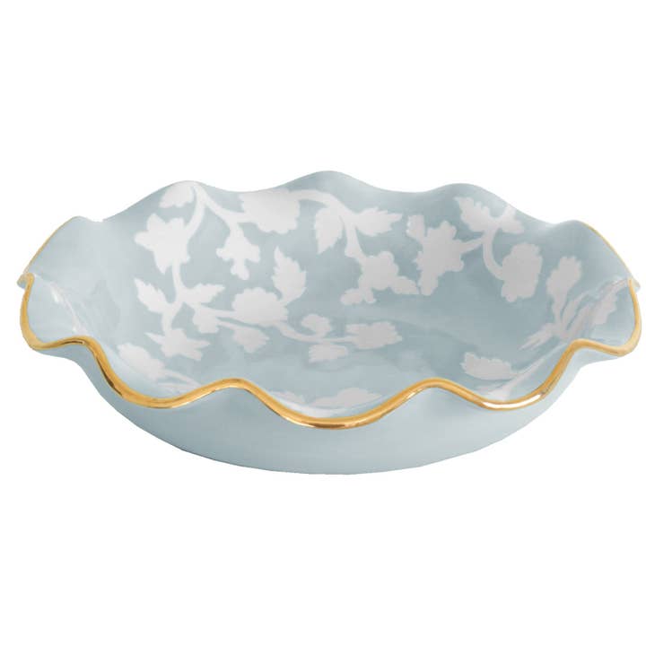 Lo Home | Ruby Clay - Wholesale Decorative plate/dish/bowl - Chinoiserie Dreams Scalloped Bowls with 22K Gold Accent21