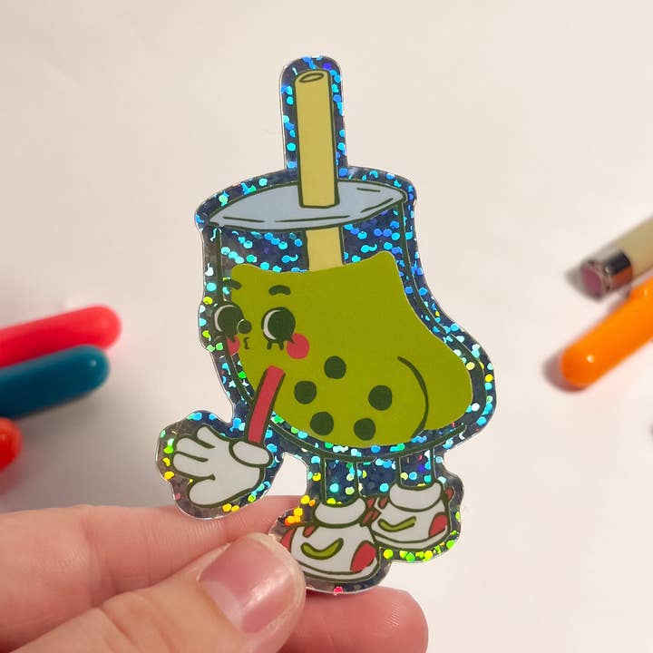 Autocolante Bubble Butt Glitter - Matcha por atacado de Ashley Acevedo