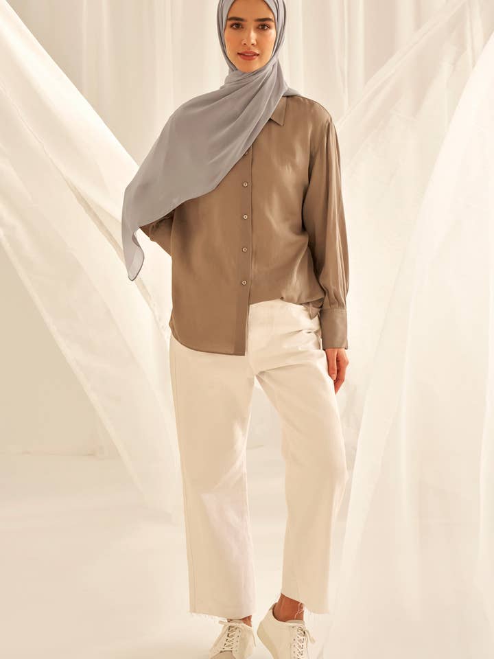 Everyday Chiffon Hijab - Pewter for wholesale by Haute Hijab