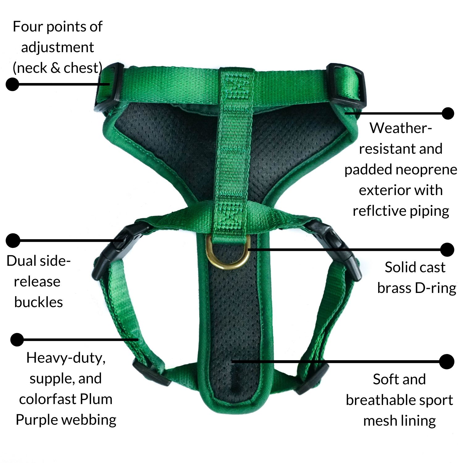 DJANGO - Wholesale Pet Harness - Dog - Adventure Dog Harness - Forest Green3