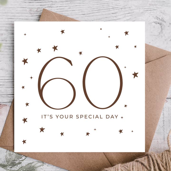 It's Your Special Day Star Pattern 60th Birthday Card for wholesale by Highgrove Cards