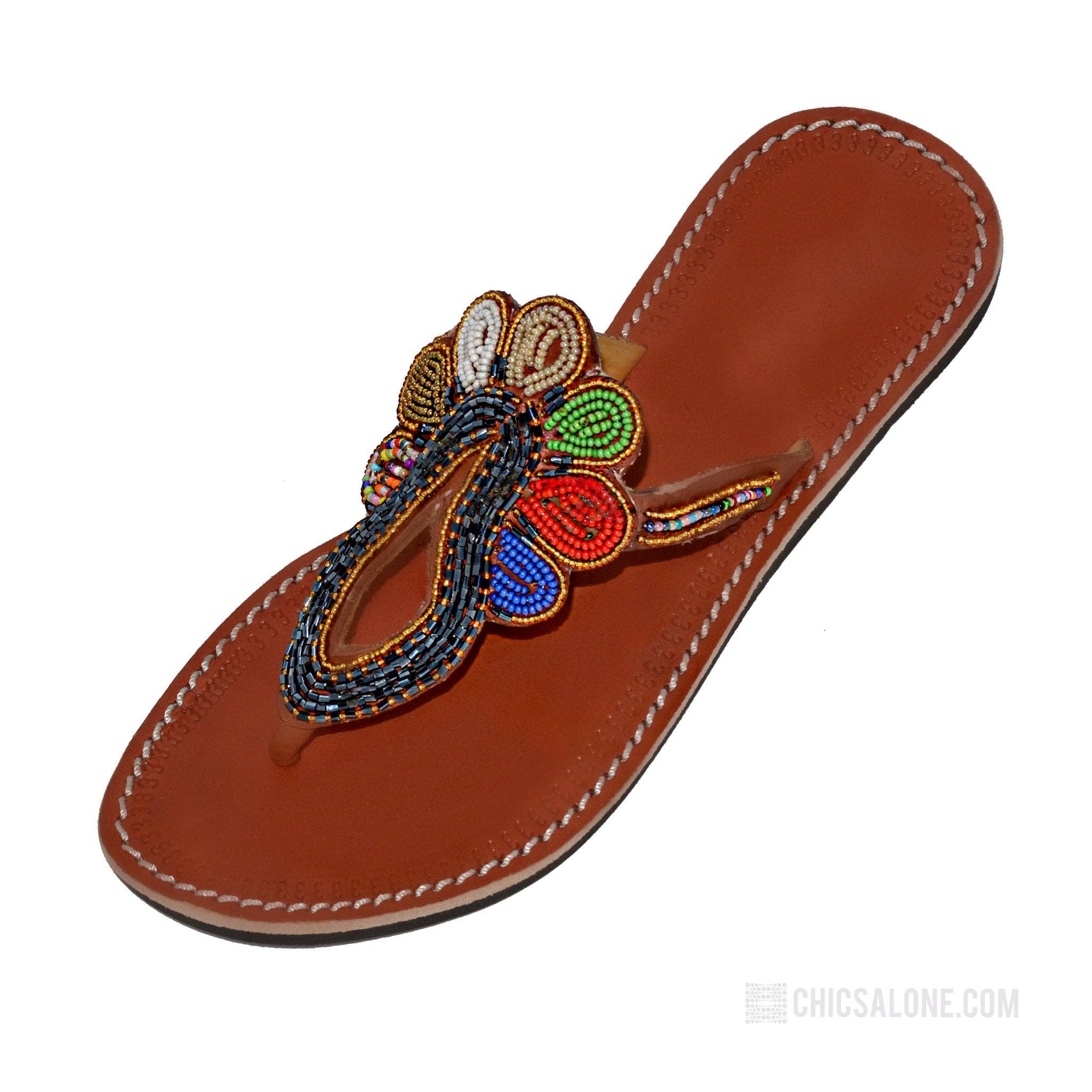 Leather Sandals Accessorized With African Beads in Nairobi Central - Shoes,  Naomi | Jiji.co.ke