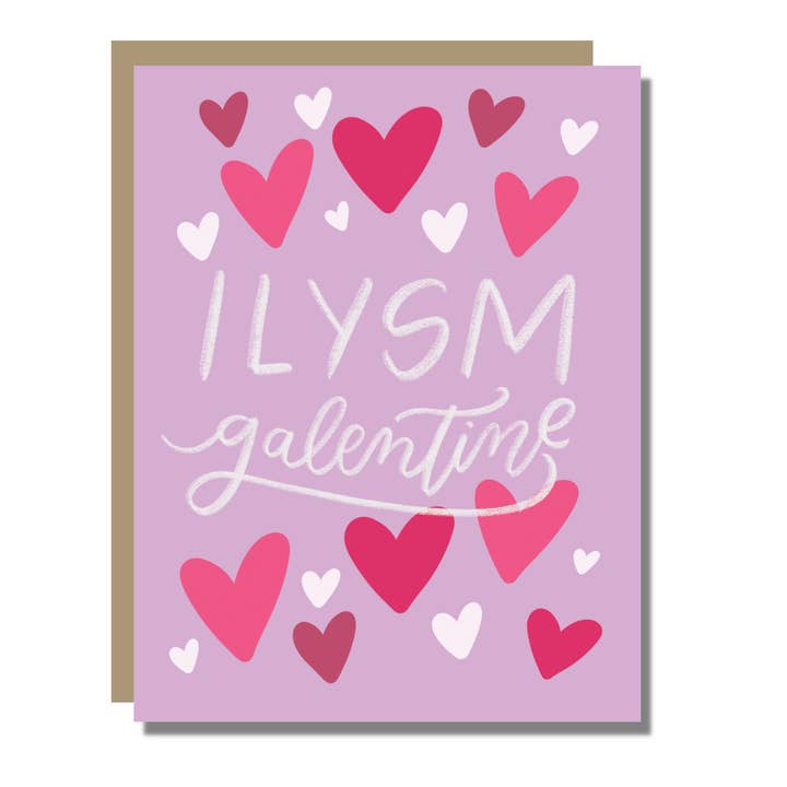 ILYSM Galentine Grußkarte | Valentine for Friend für den Großhandel von Prairie Letter Shop