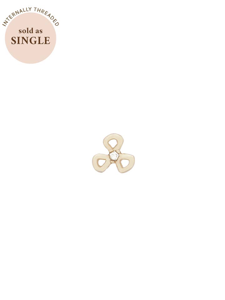 Chihiro Flower Stud - 18K Gold Fill for wholesale by S-kin Studio Jewelry