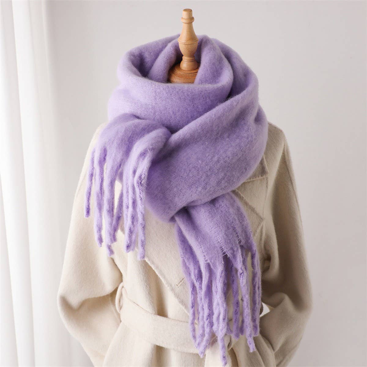 ACCITY - Wholesale Scarf - Women's - Mohair Tassel Scarf for Winter, Unisex Long Shawl_CWASC096518