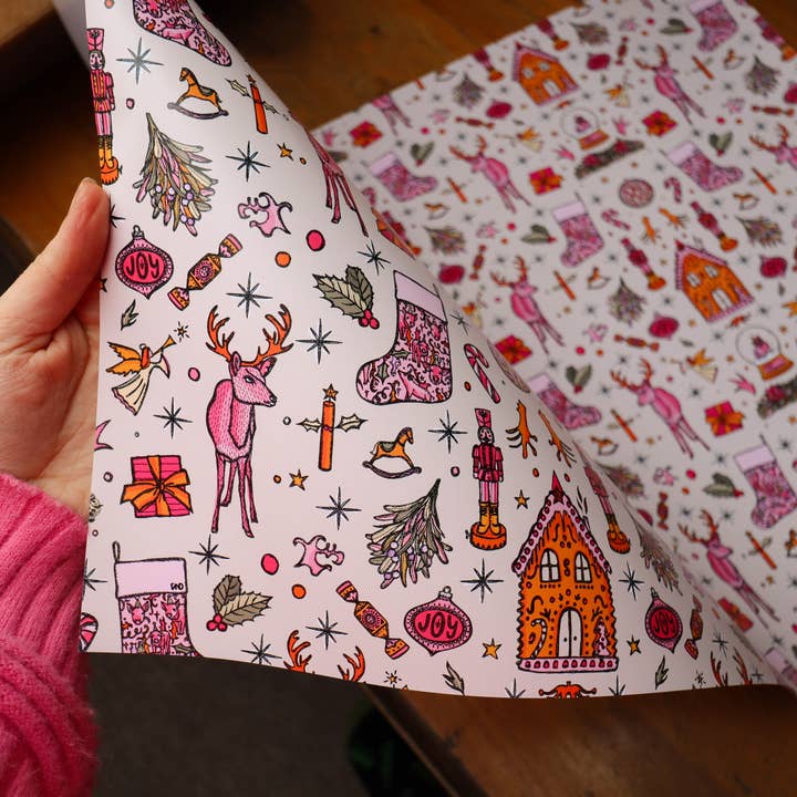 Gingerbread House Christmas Wrapping Paper for wholesale by Freya Niamh