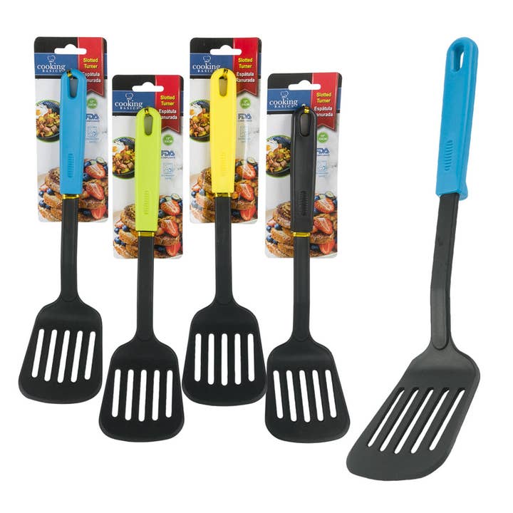 Deluxe Import Trading - Wholesale Spatula/Turner - Slotted Turner- 12.5'' L- 4 Assorted Colors