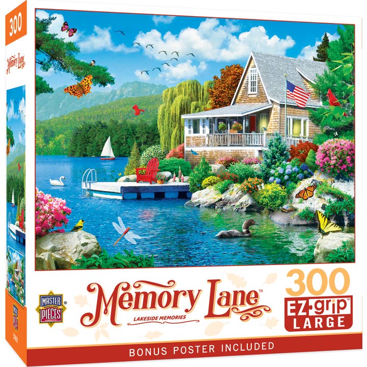 Memory Lane - Casse-tête EZ Grip de 300 pièces Lakeside Memories pour la vente par Masterpieces Puzzles