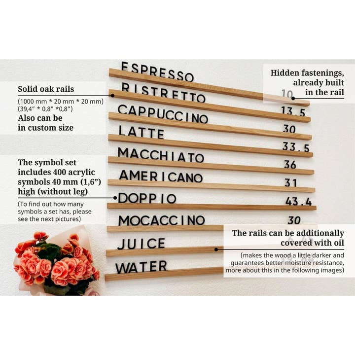 Inko Horeca Accessories - Wholesale Chalkboard - Wall Hanging Menu Board