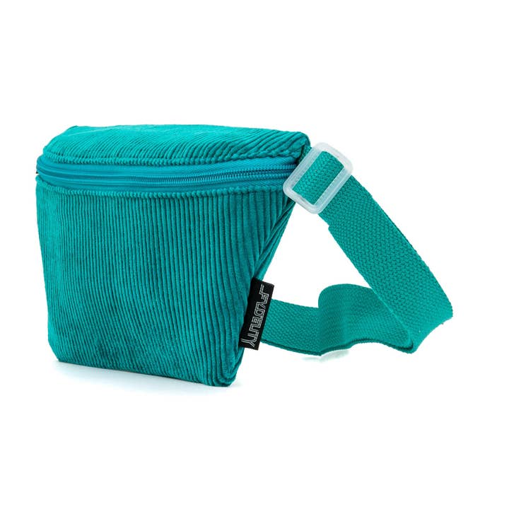 Fydelity - Vente Sac ceinture – femme - 83752 : Sac banane | Ultra-mince | Velours côtelé bleu canard3