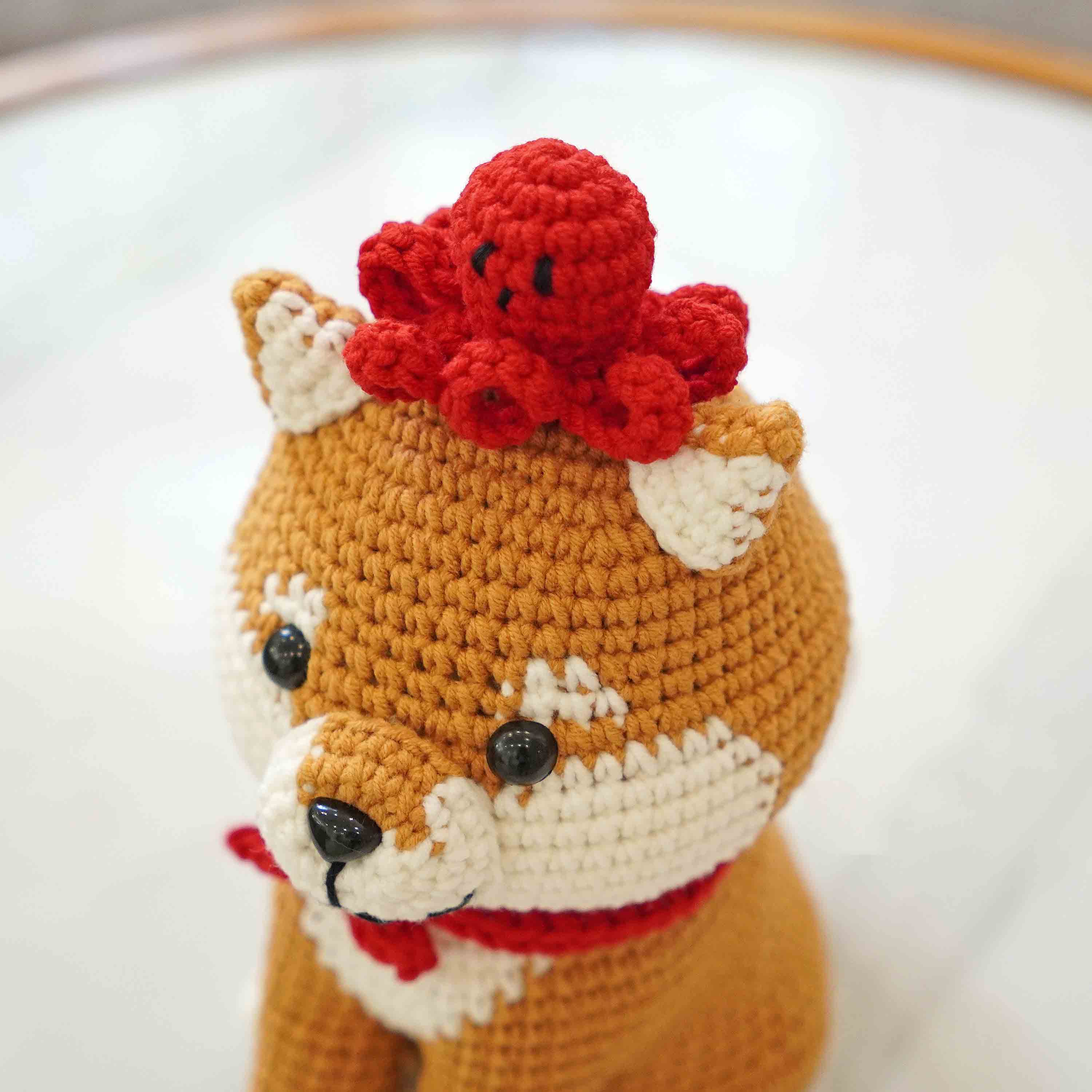 TOMOPOD LLC – wholesale Car Decorative Charm - Unisex – Chibi the Shiba Inu and The Octopus Amigurumi Crochet1
