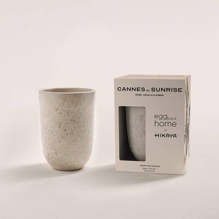 Egg Back Home - Wholesale Jar/Filled Candle - Candle Cannes at Sunrise - Rose, Jasmine & Musk 50h2