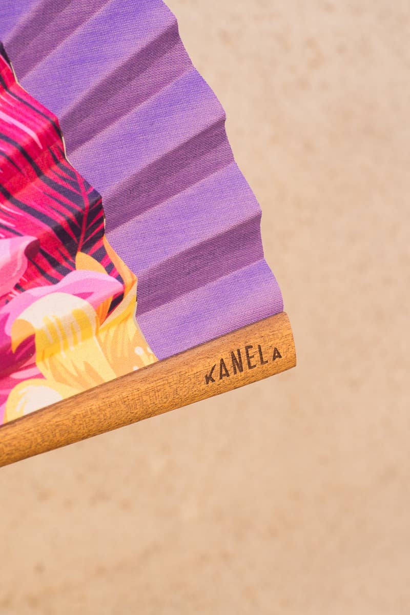 Kanela Fans - Venta al por mayor Ventilador plegable de mano - Abanico Paea Lila1
