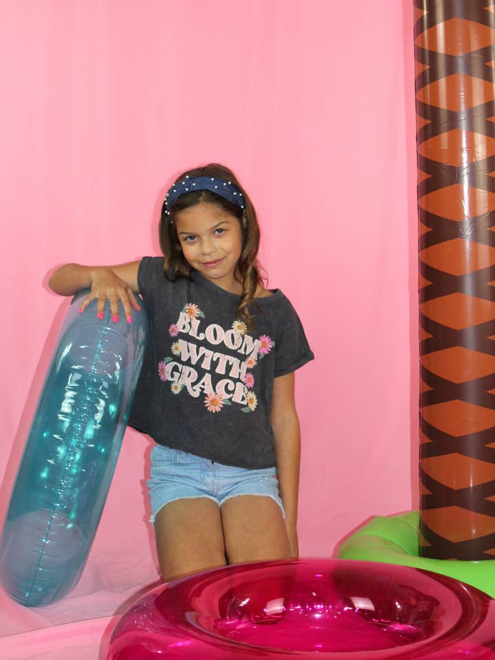 Sweet Soul - Wholesale Tank Top - Kids - Distressed Bloom with grace sleeveless t-shirt-TWEEN GIRLS