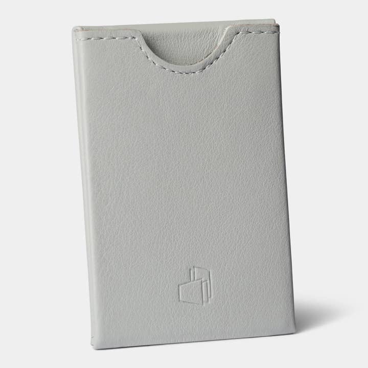 W4LLET | Porta carte di credito | Pelle liscia color platino per la vendita all'ingrosso da parte di labelswelove