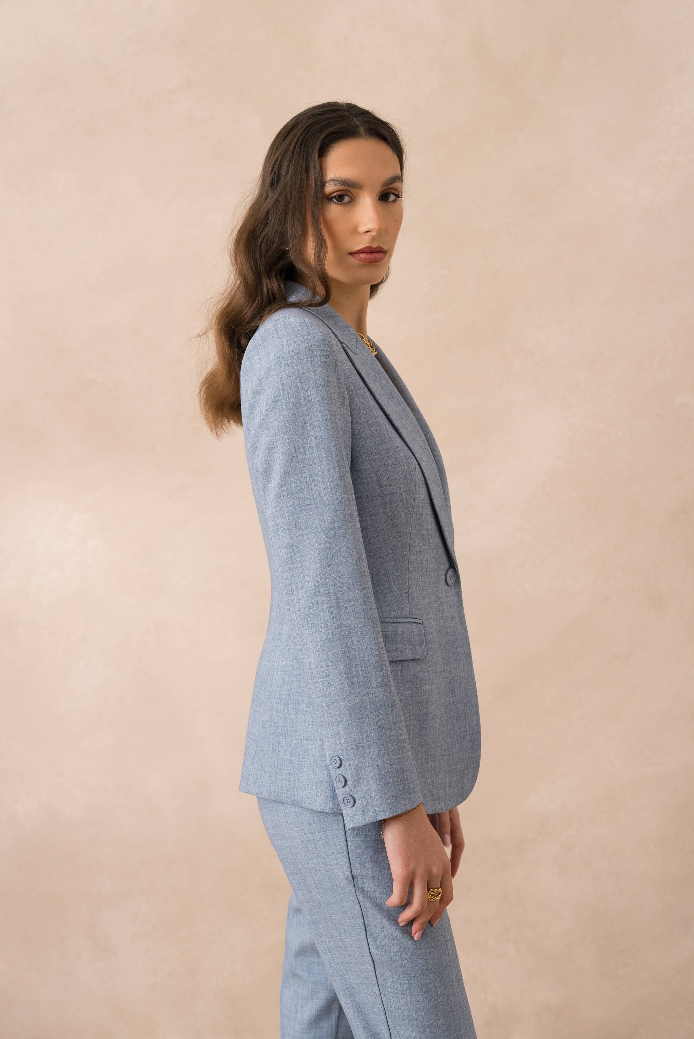 Attentif Paris – wholesale Kostymjacka – Dam – Heather figursydd kavaj för dam41