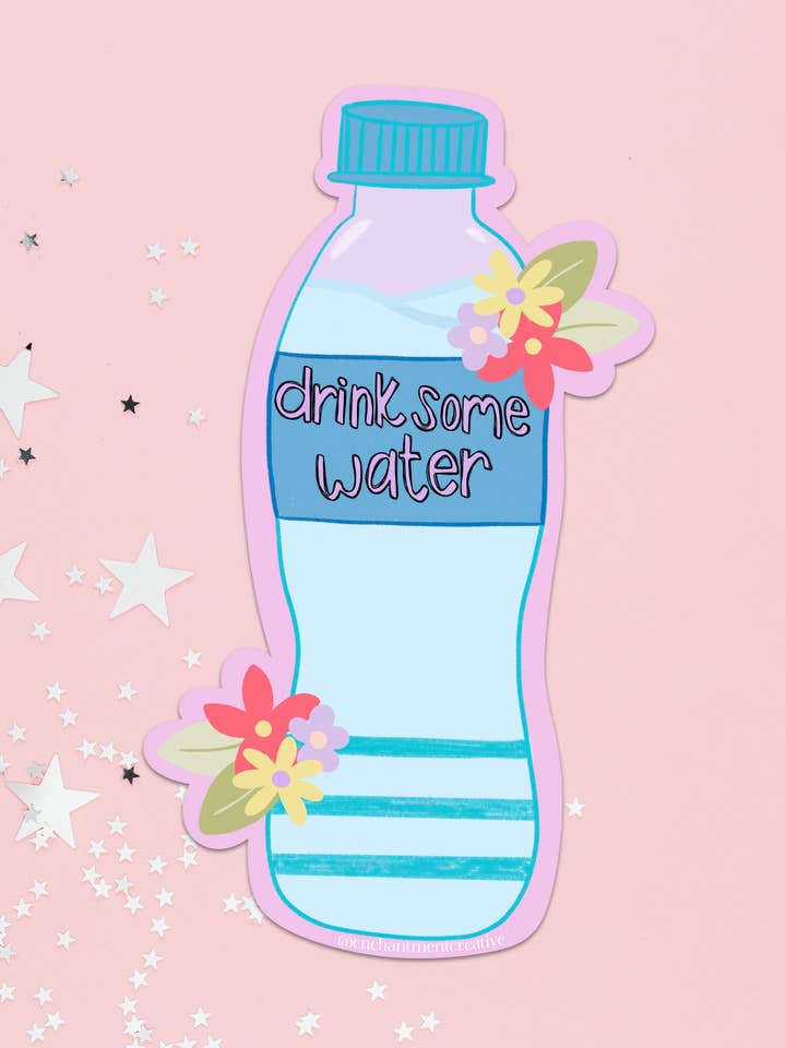 Drink Some Water Sticker for wholesale by Enchantment Creative, LLC