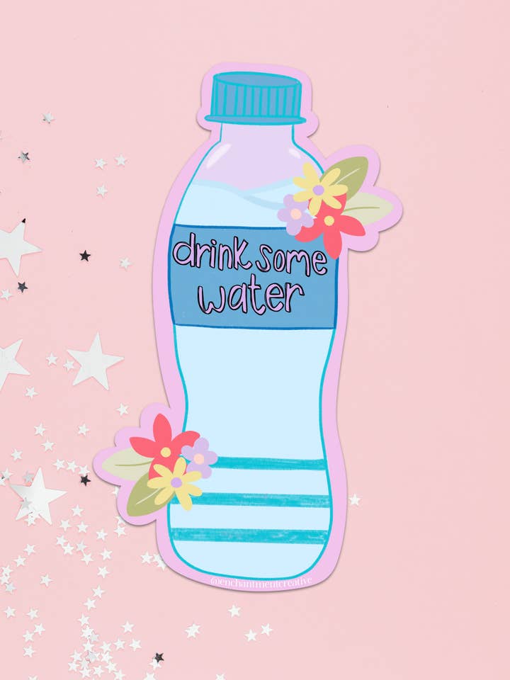 Drink Some Water Sticker for wholesale by Enchantment Creative, LLC